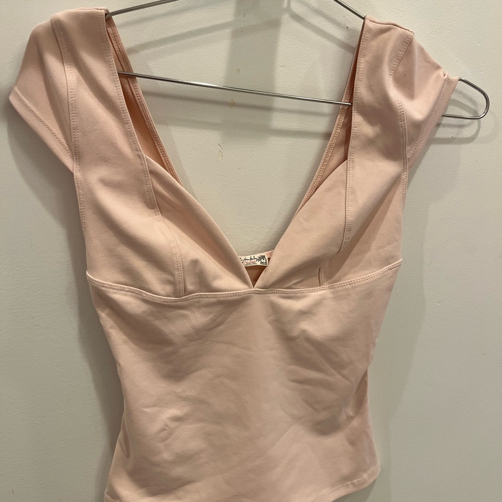 Free People Pink Bodysuit